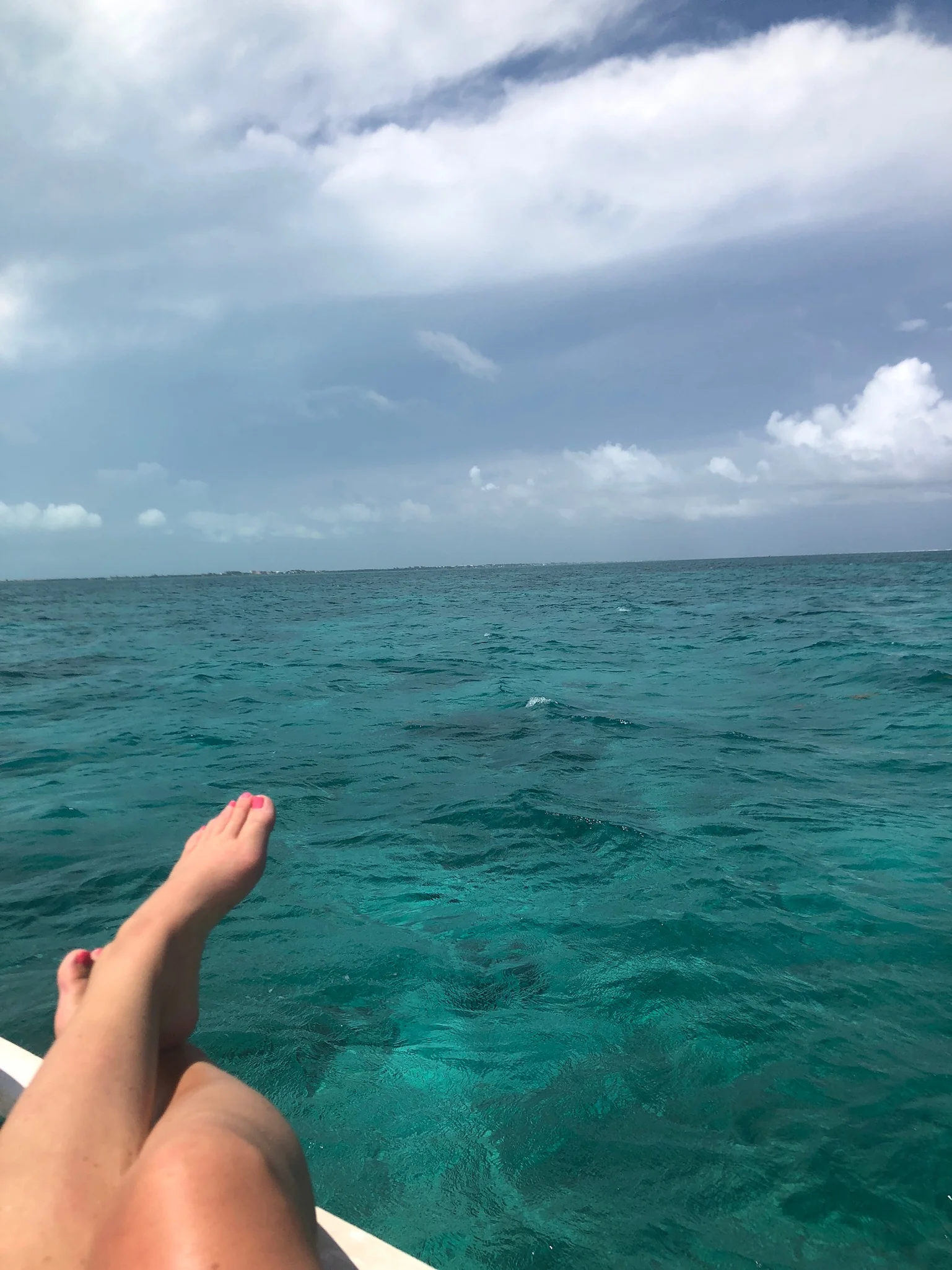 The joy is in the light blue sea