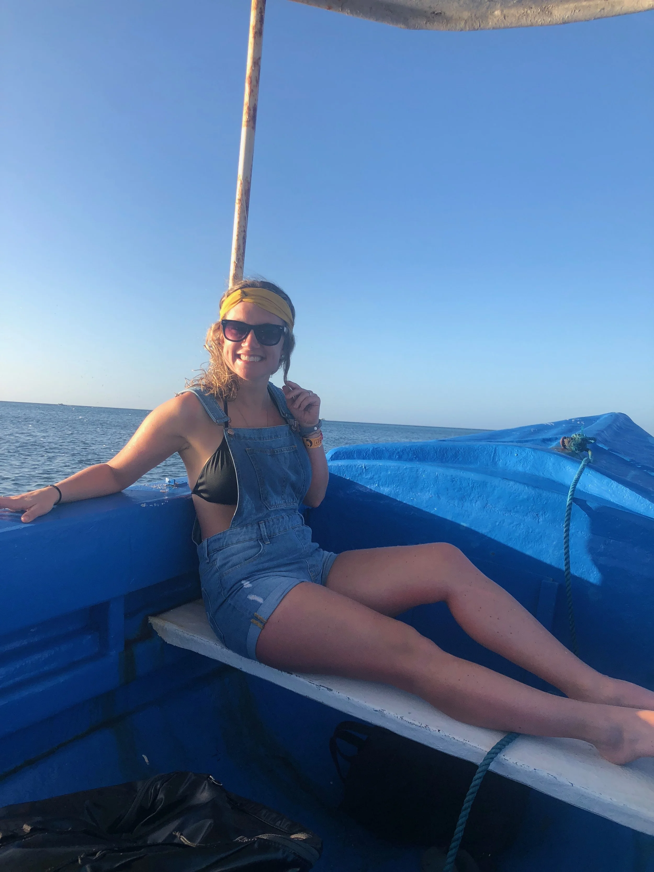 Enjoying my evening water taxi home