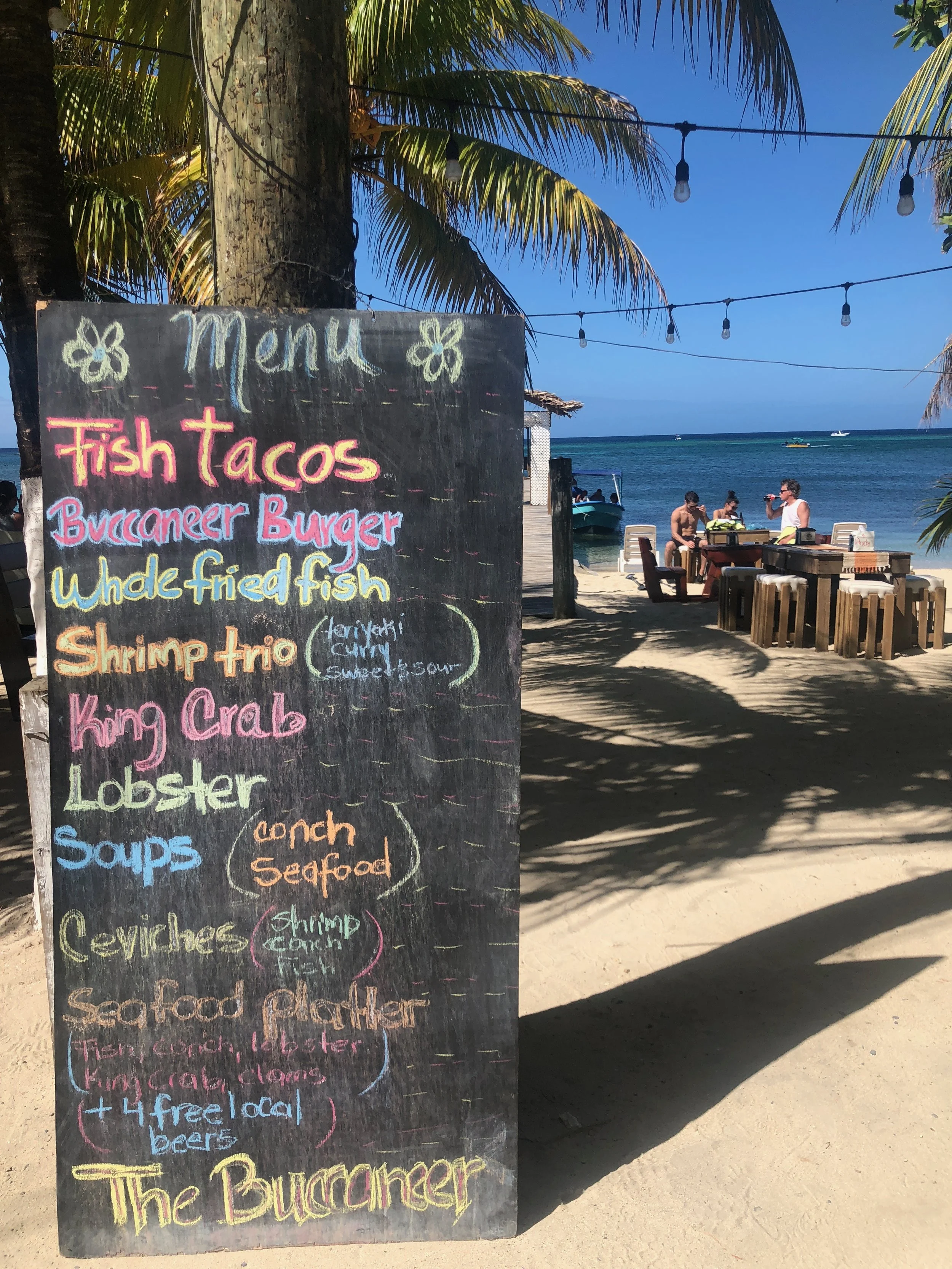 Food Menu at The Buccaneer