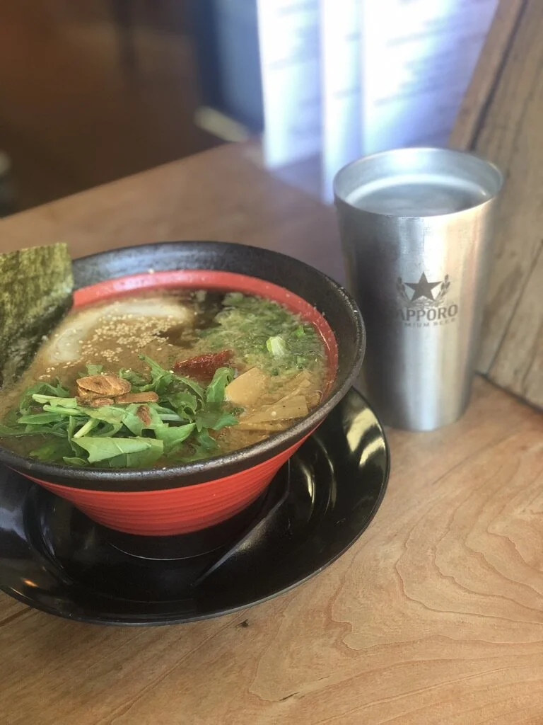 Ramen Soup and Sapporo