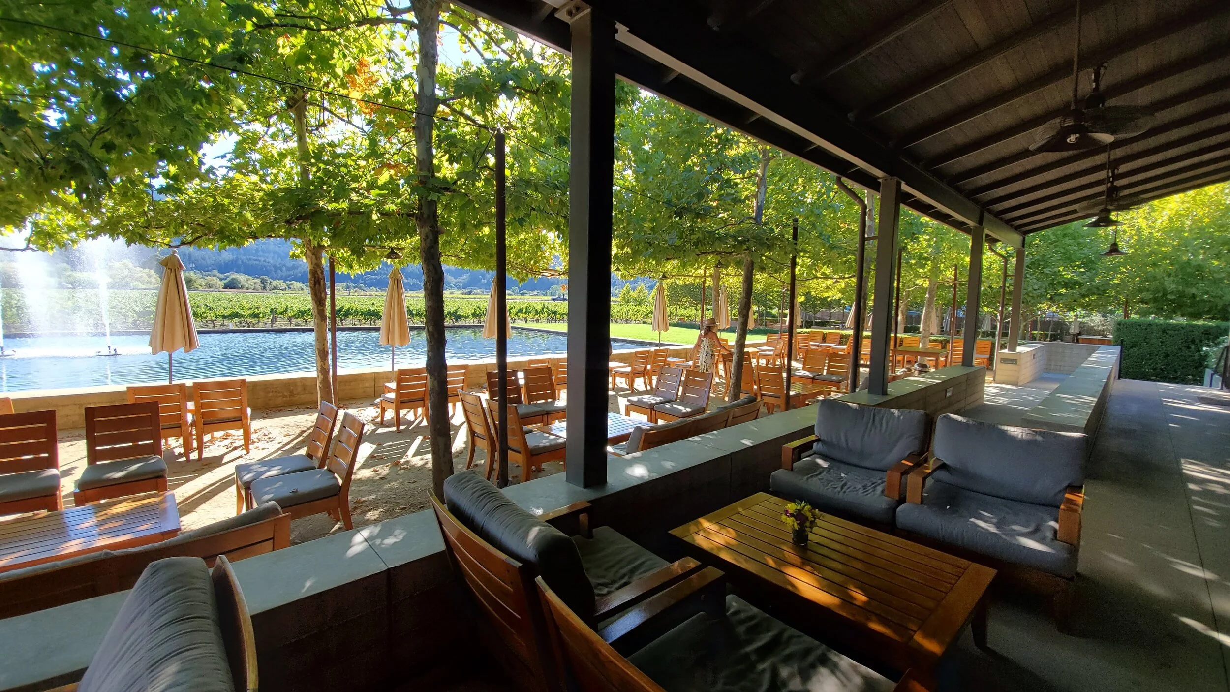 Sitting area at AO Winery