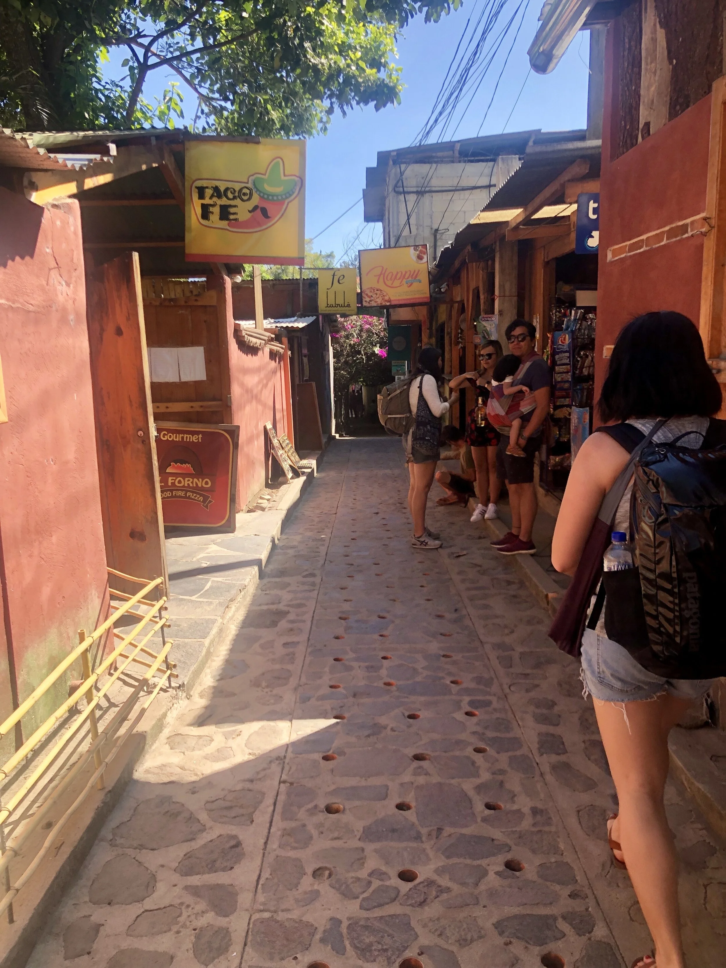 The pedestrain path is your main spot for food and shopping