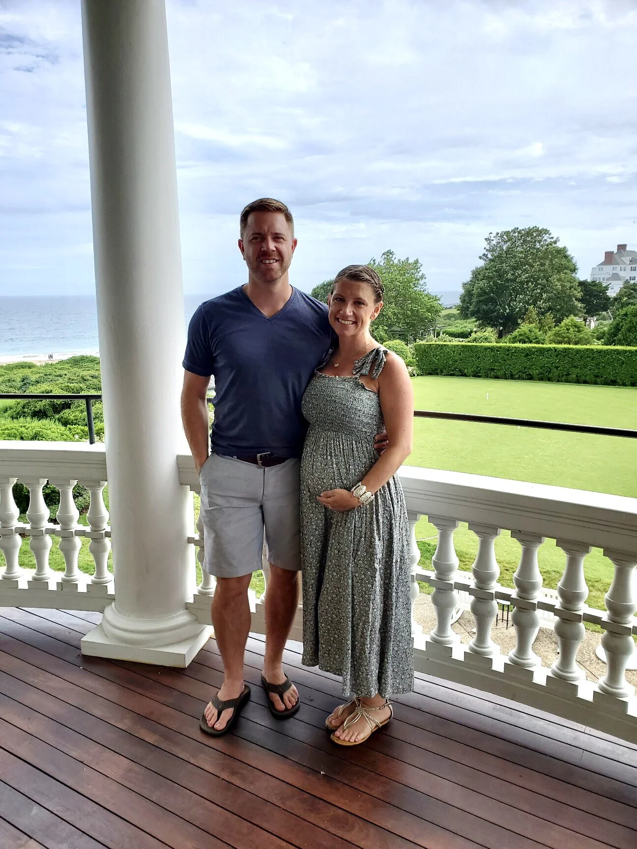 Matt and I making the best of a Covid Summer. Enjoying the beautiful view at Ocean House in Rhode Island