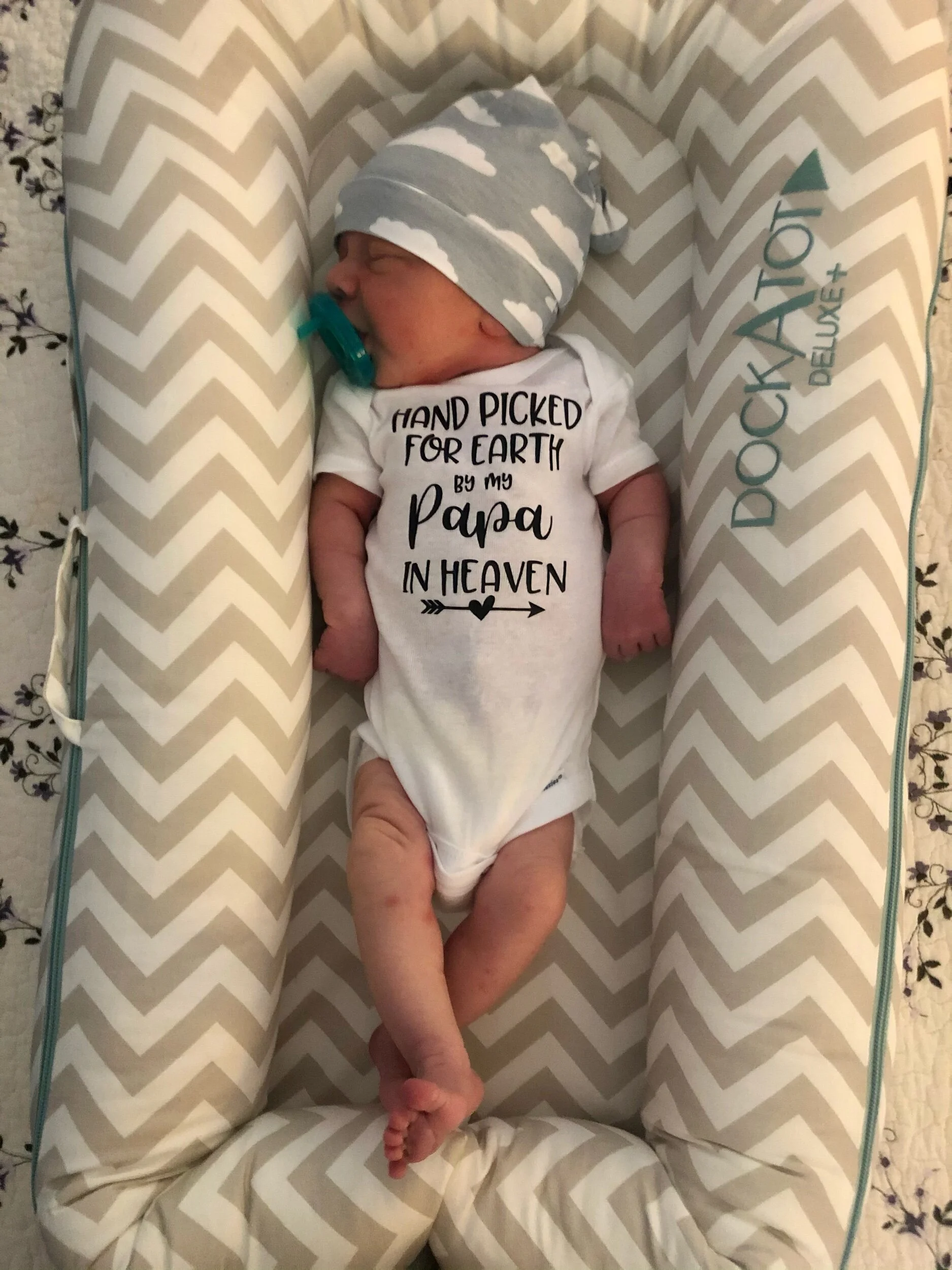 I found this perfect onesie for his birth announcement