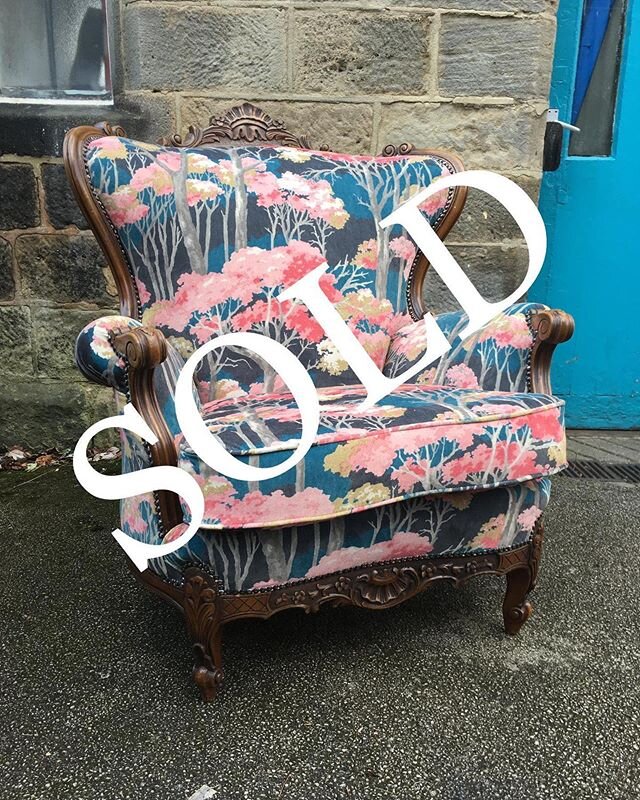 SOLD To the coolest couple on the block!! Papa &ldquo;Cinnamon Bun Maker extrodinare&rdquo; and the Mama with exceptional Millinery skills!! This chair was meant for you and I&rsquo;m so happy it&rsquo;s found a place in your lovely home! Thank you a