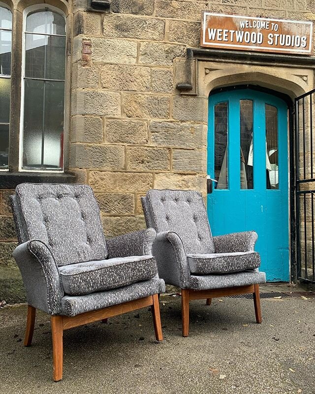 These funny little vintage @parkerknoll chairs made their way back to their customer today. We reupholstered them for the first time since 1963 in some @scionfabrics think they were glad of some TLC. Hopefully they will last another 60 years or so!!!