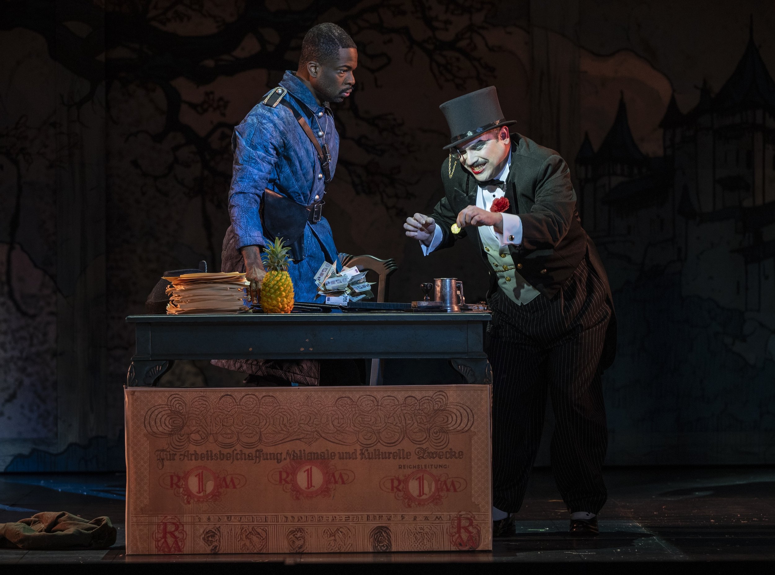 Justin Hopkins (Olim) and Dylan Morrongiello (The Lottery Agent) - Der Silbersee - Photo Michael Brosilow copy.jpg