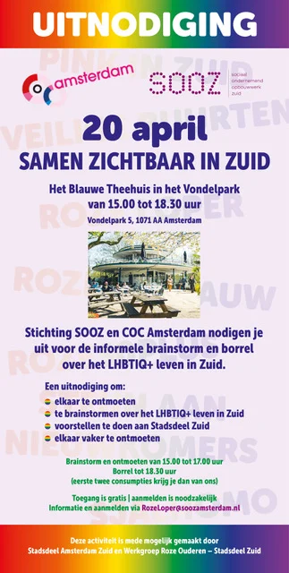 Vrijdag 20 April Samen Zichtbaar In Zuid Sooz Amsterdam