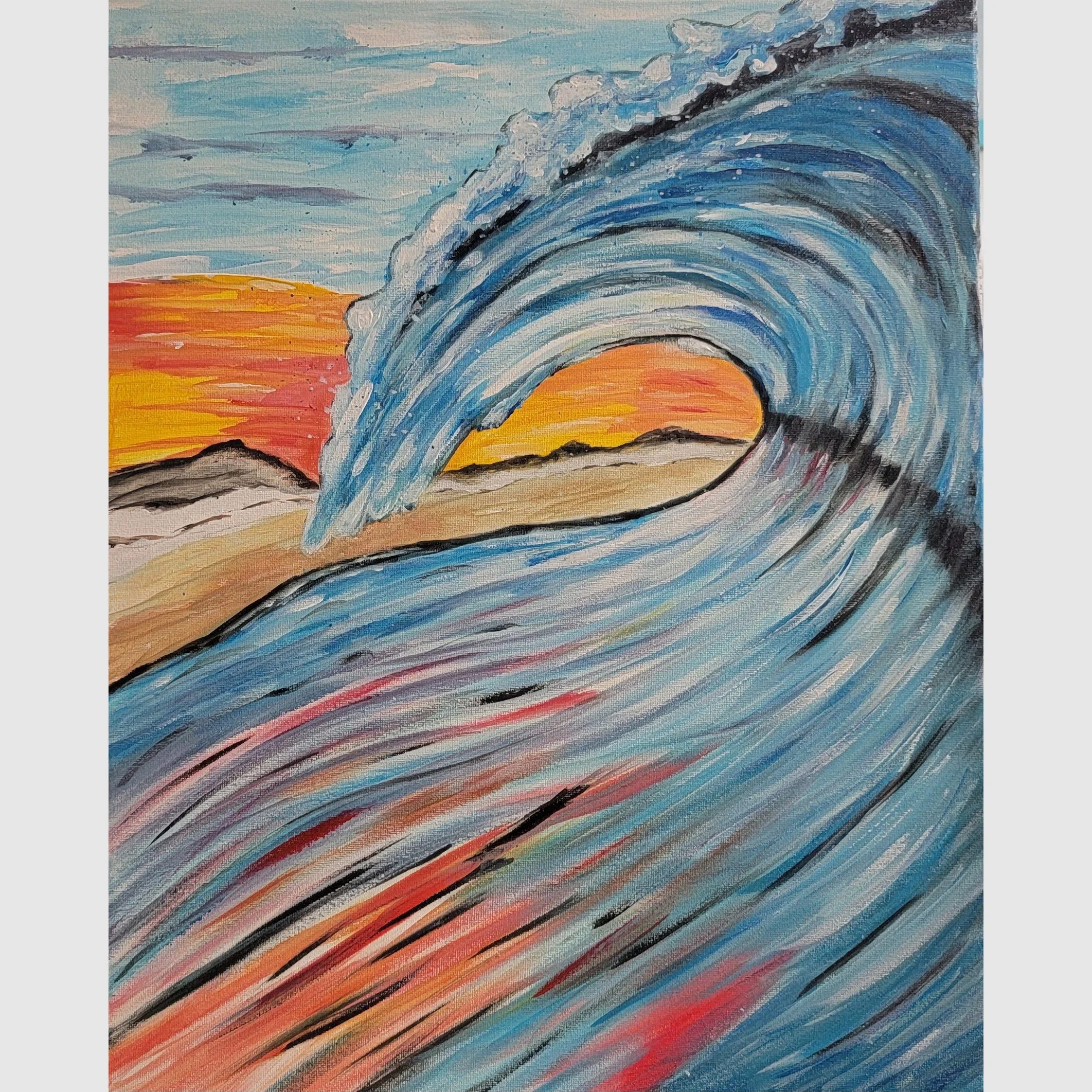 Colorful Wave Paint-Night Event Gator's Shack Loxahatchee