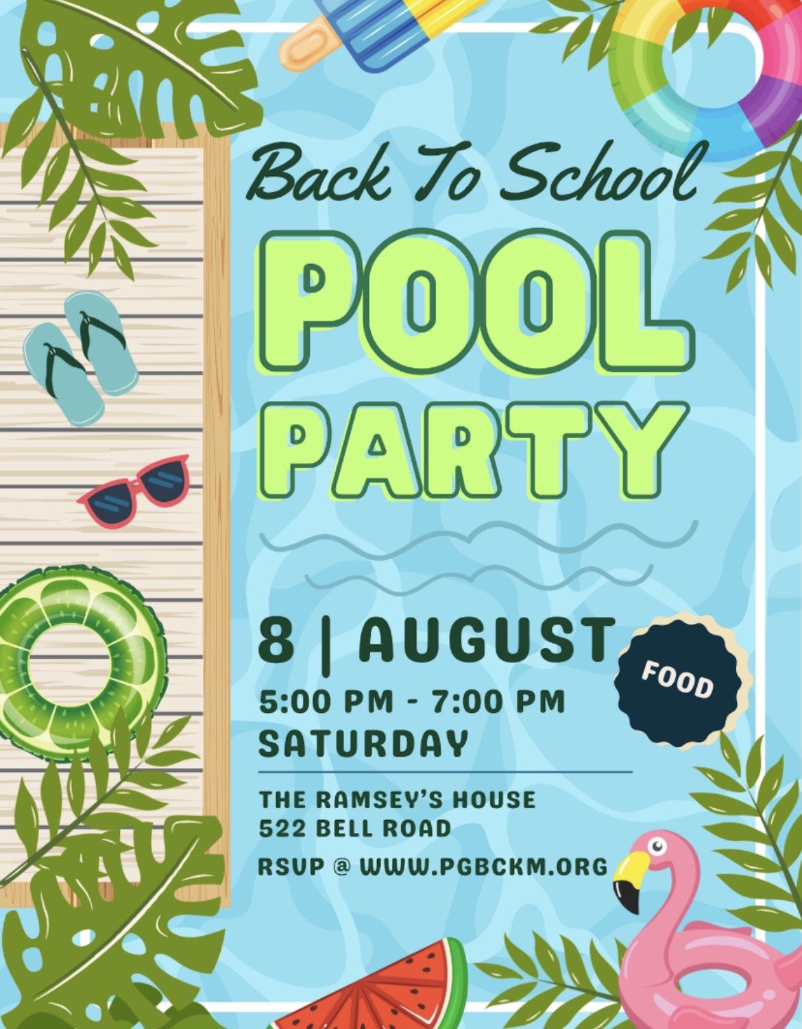 Back To School Pool Party 