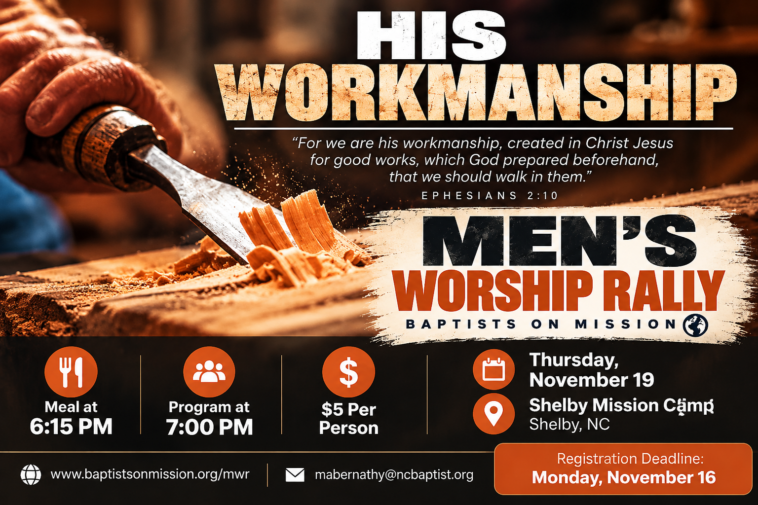 Men’s Worship Rally – His Workmanship