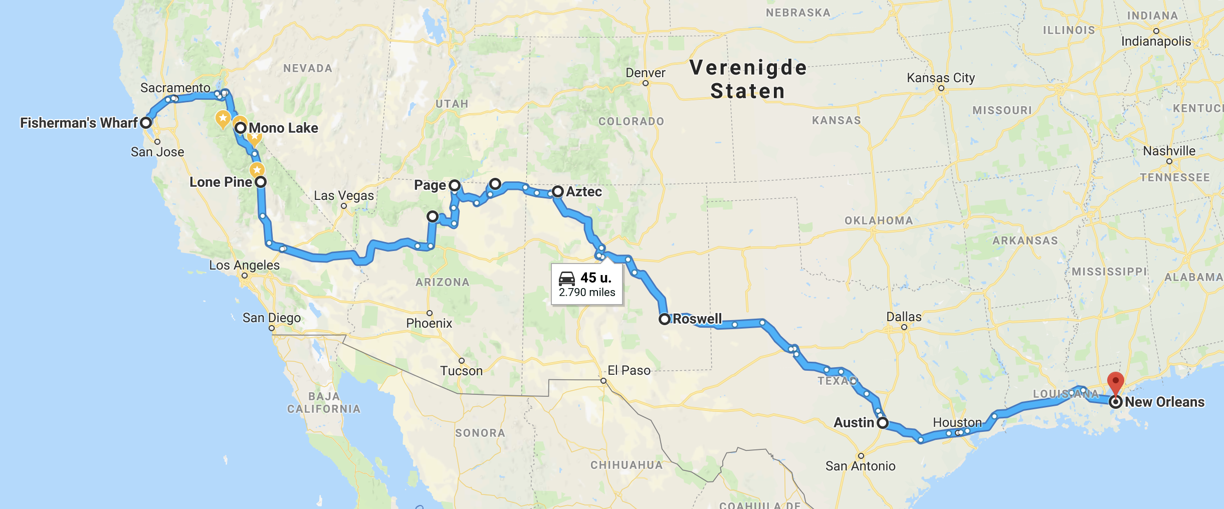 Our route