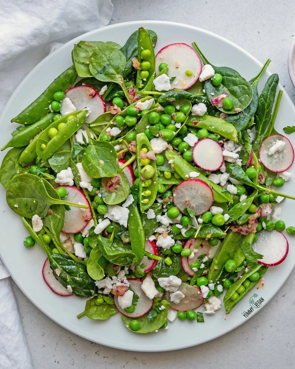 Deliciously crunchy and vibrant salad with a Lemon Miso Dressing  The  Yummy Vegan