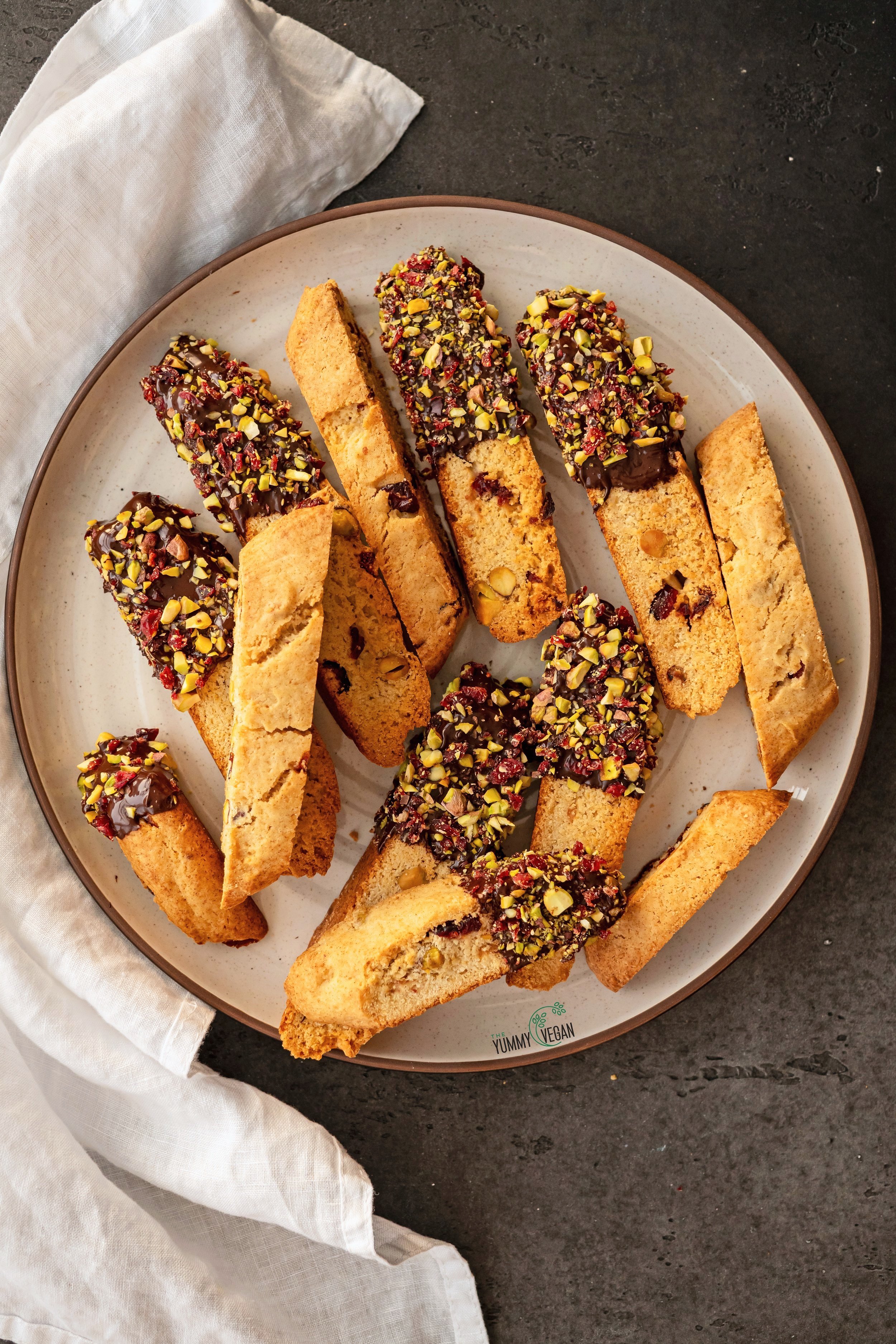 Biscotti w/ Pistachios & Cranberries