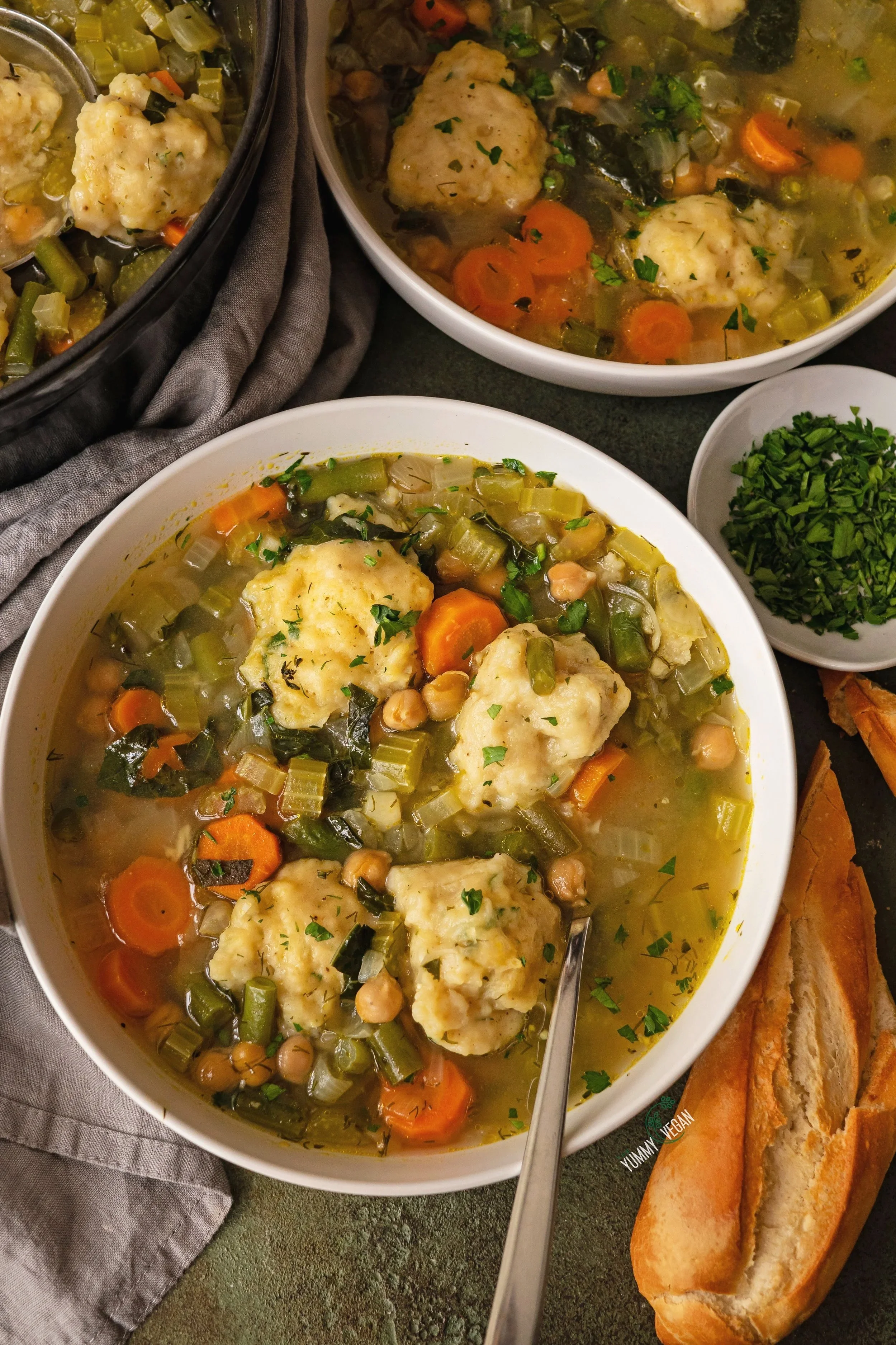 Chickpea Dumpling Soup