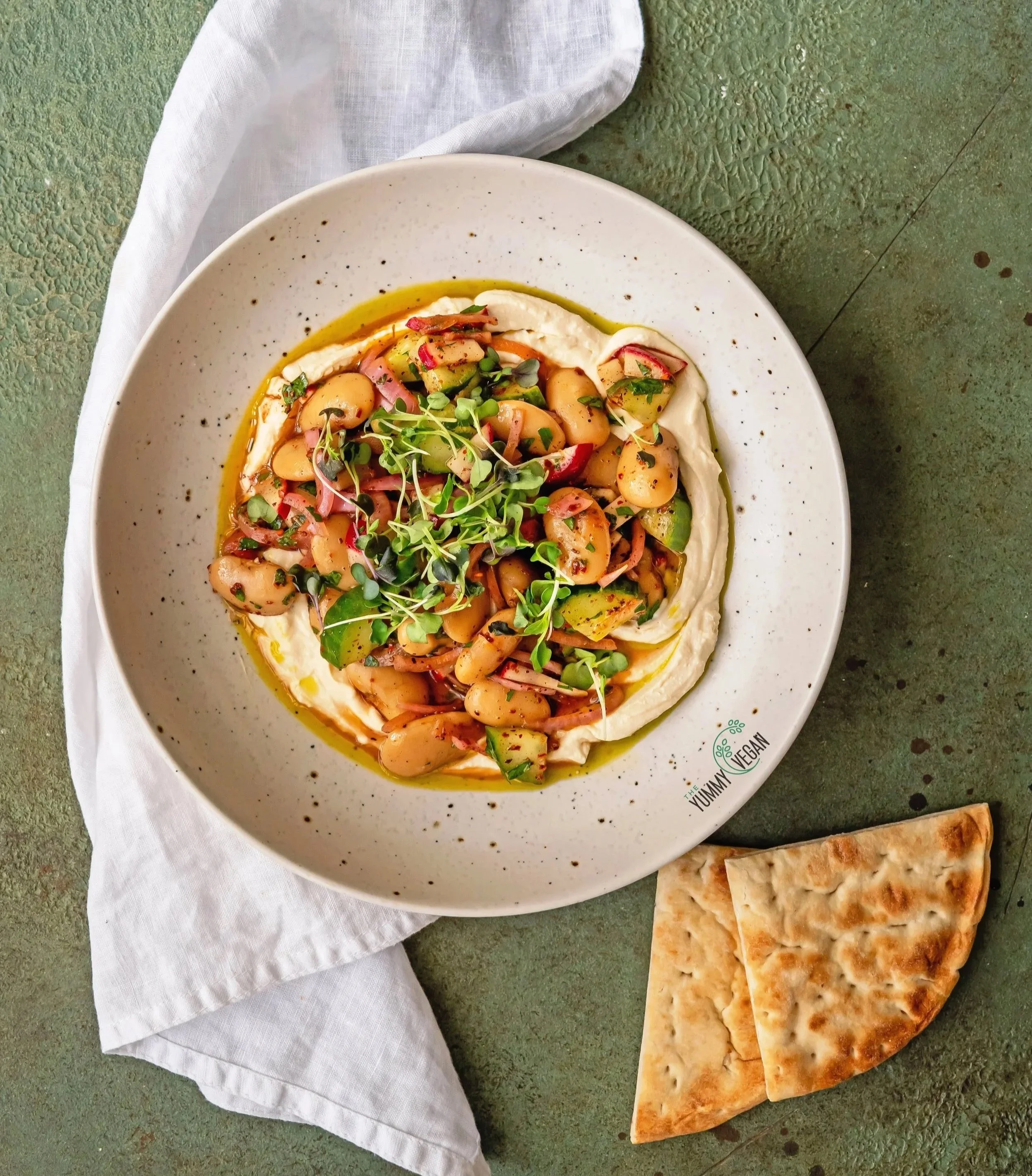 Butter Bean Salad w/ Vegan Labneh