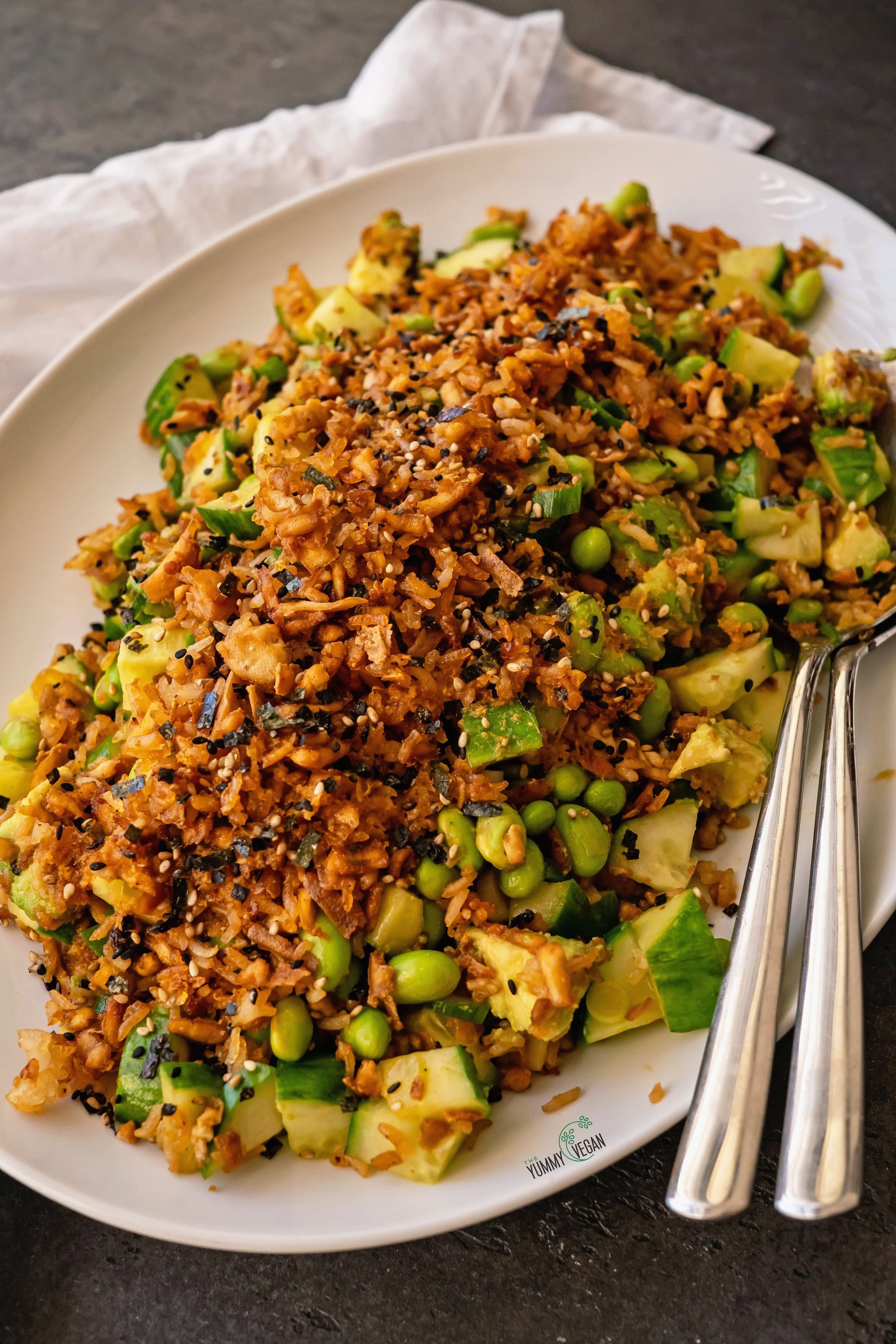 Crispy Rice &amp; Tofu Salad
