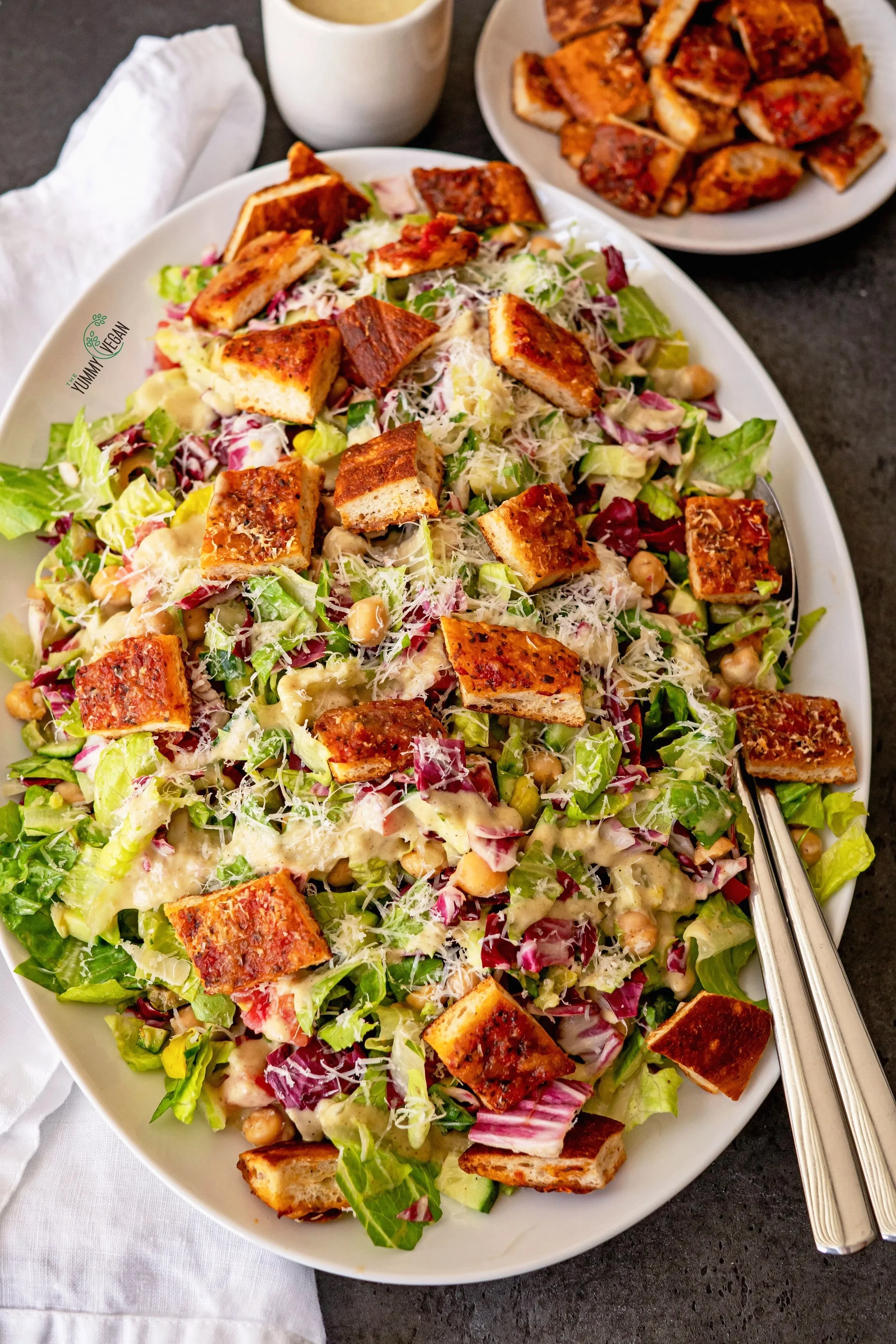Chopped Italian Salad w/ Pizza Croutons