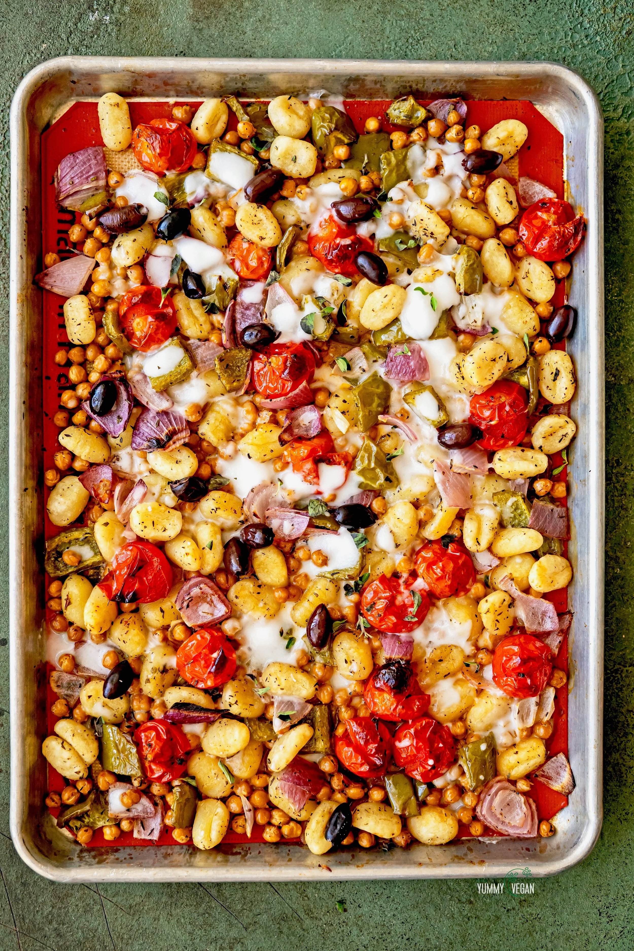 Greek Style Sheet Pan Gnocchi