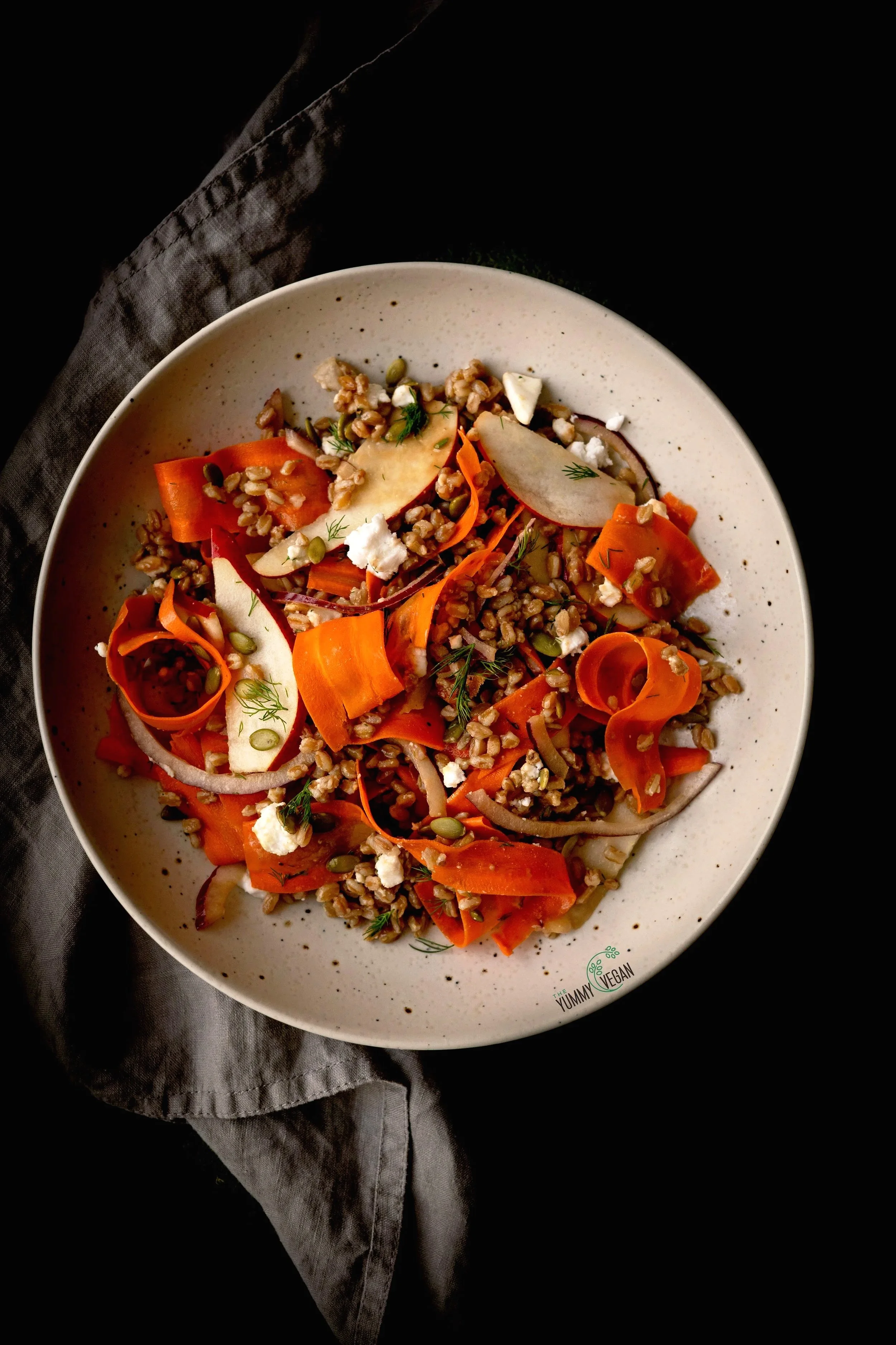 Farro Carrot &amp; Pear Salad