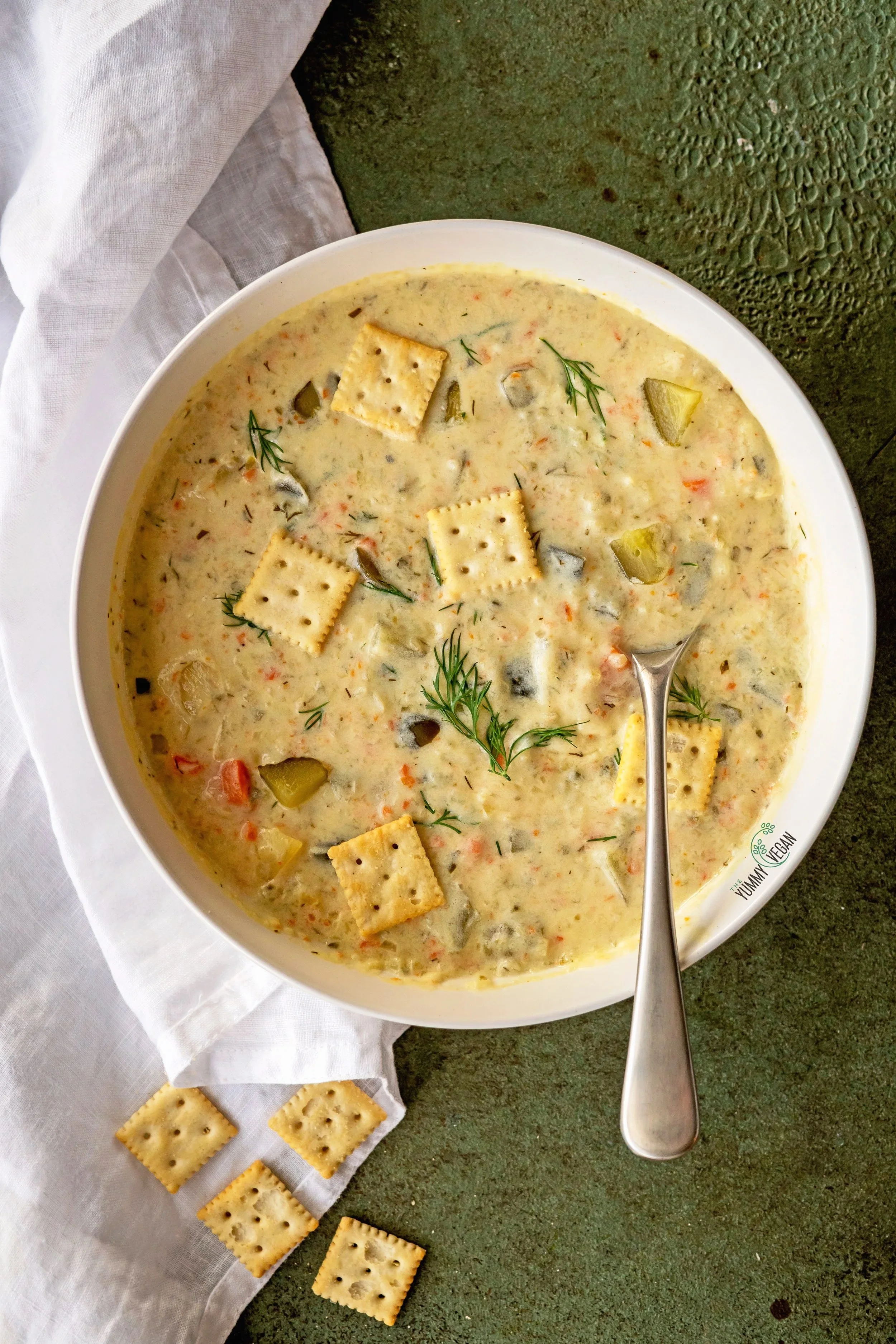 Creamy Dill Pickle & Potato Soup