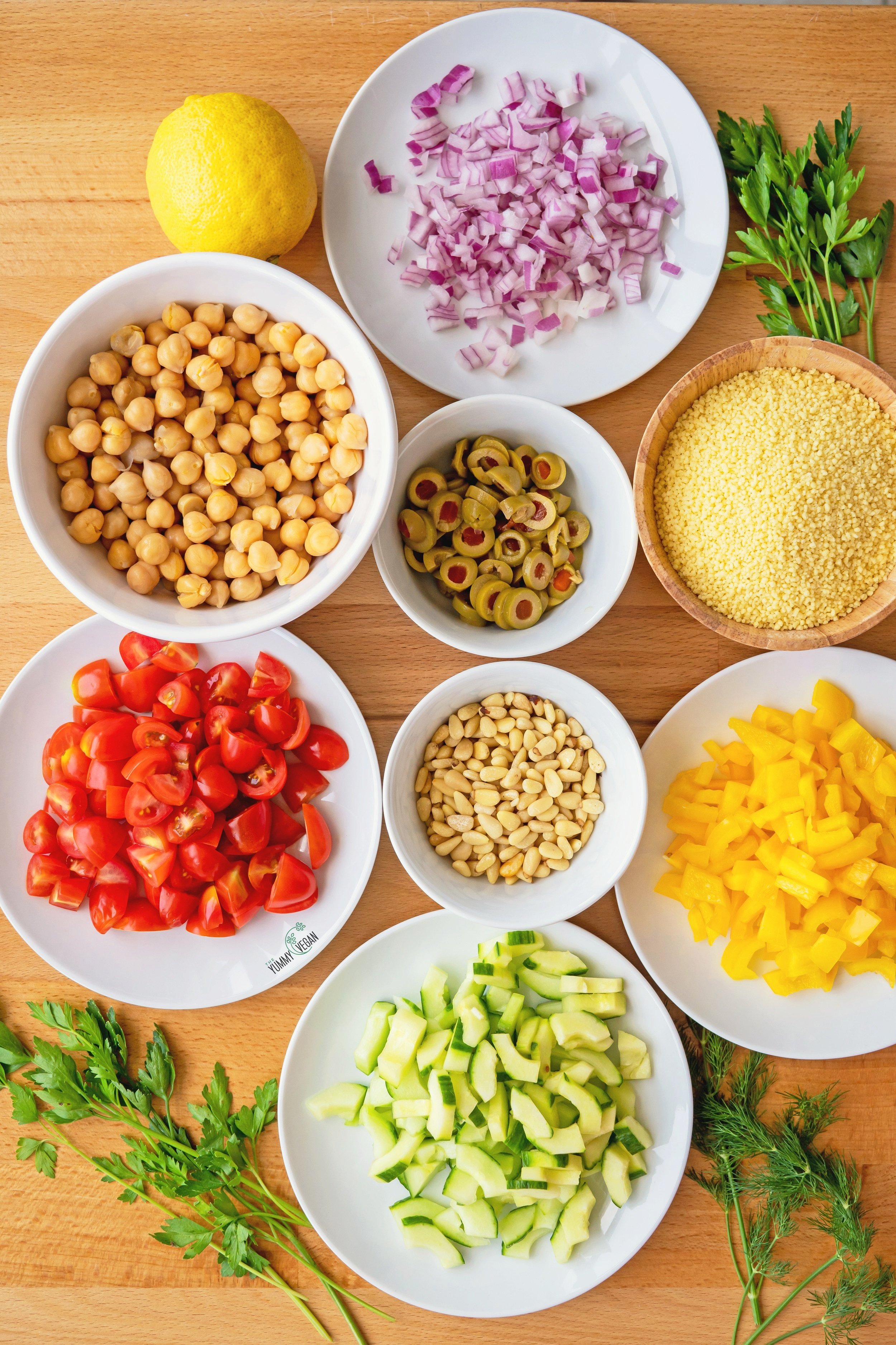 Chopped Couscous Salad — The Yummy Vegan