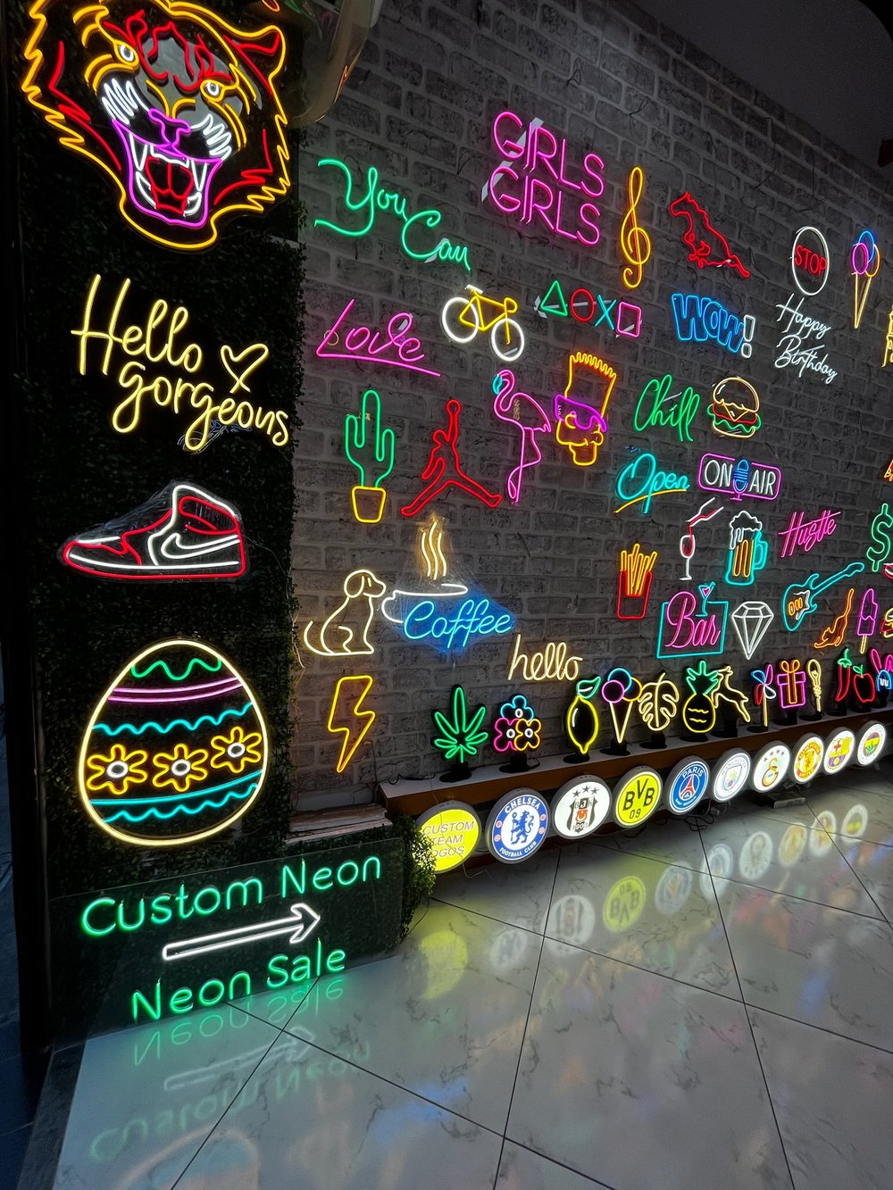 And an entire neon sign wall!