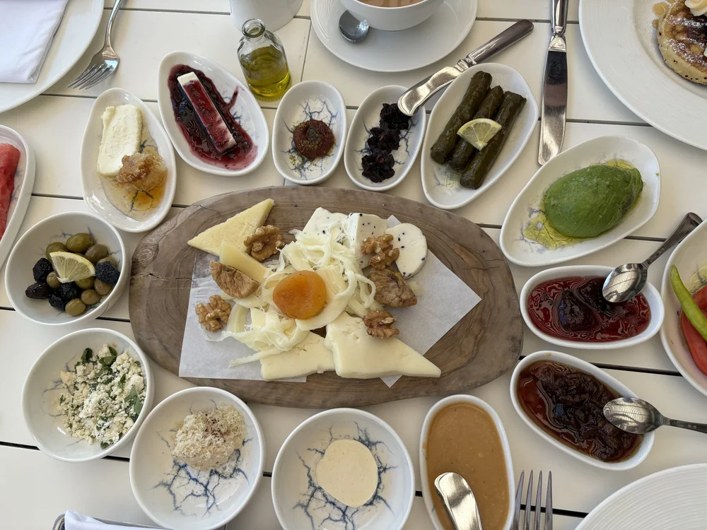 Just one of the many huge Turkish breakfasts