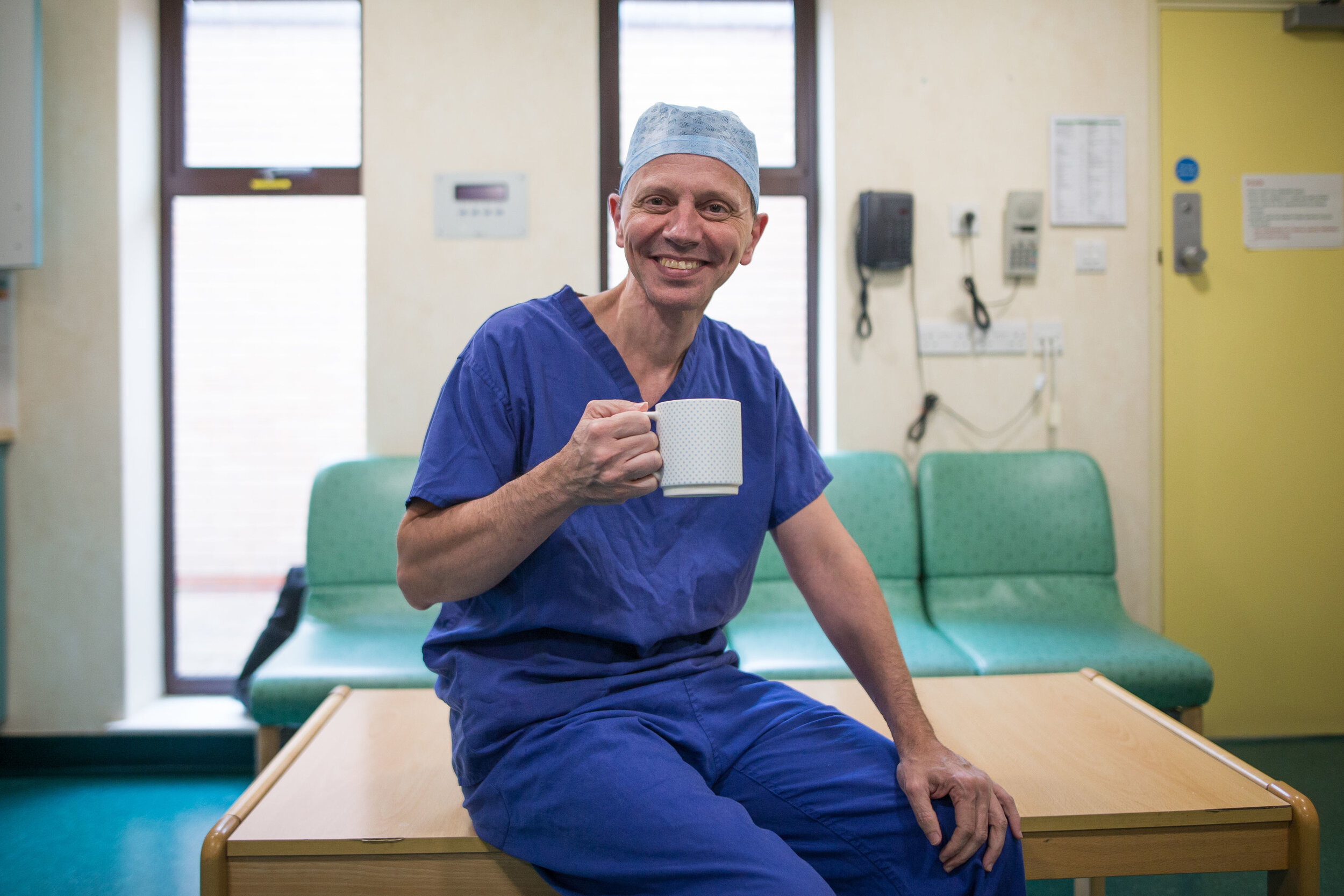  Carlos Heras-Palou, 53, performing hand surgery at Derby Nuffield Hospital. Mr Heras-Palou, an orthopaedic specialist surgeon, may have had his career saved by a new drug called 'Patisiran'. The rare disease, hereditary transthyretin-mediated amyloi