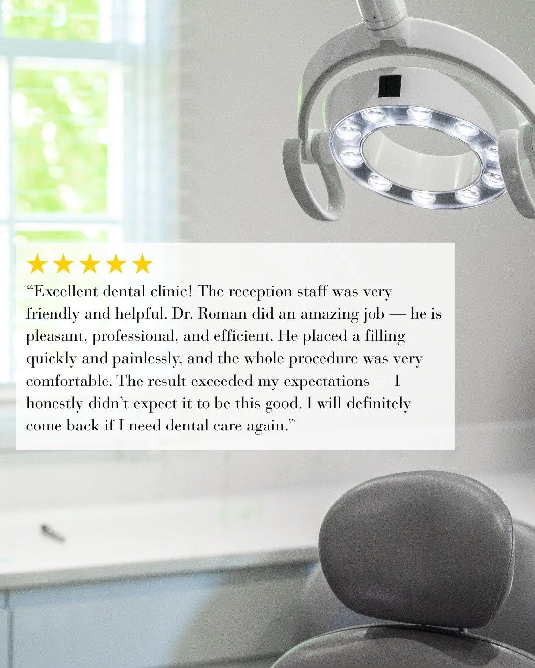 ⭐️⭐️⭐️⭐️⭐️

#dentist #dentalsmiles #dentalsmilesessex #dentalsmileschelmsford #dentalsmilesessex #dentalsmilestakeley #essex #compositefillings #veneers #invisalign #invisaligndentist #straightteeth #braces #diamondprovider #dentaltreatment #nervousp