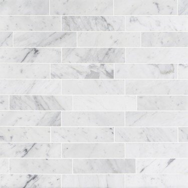 White Carrara 2" x 8"