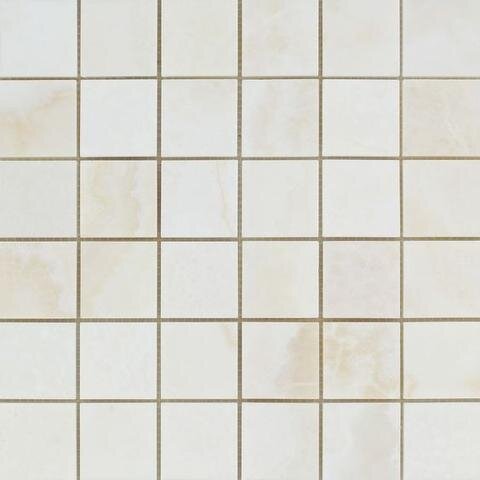 White Onyx | 2" x 2" Mosaic Cross Cut