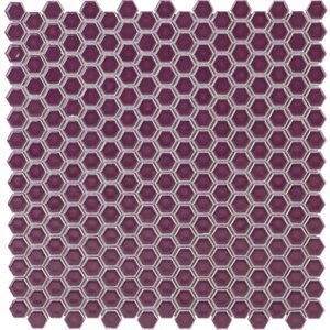 Ceramic | Rimmed Plum Hex Penny