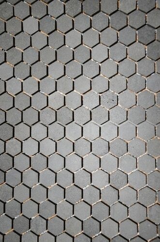 Dark Grey Basalt 1" Hexagon Mosaic