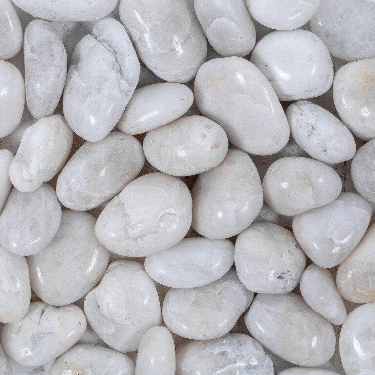 White Ultra Polished Pebbles