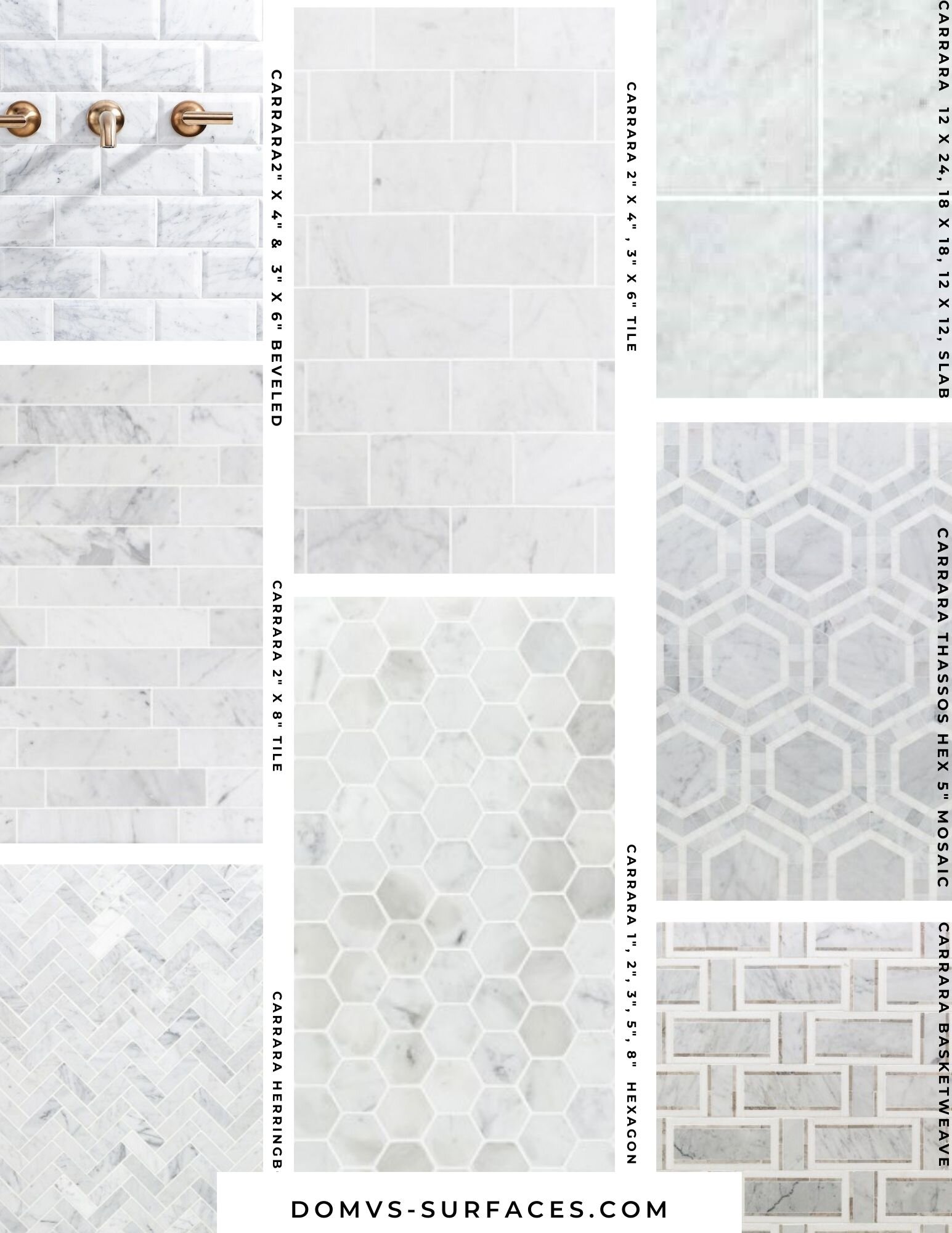 Carrara Marble tear Sheet Tile + Mosaic DOMVS SURFACES.jpg.jpeg