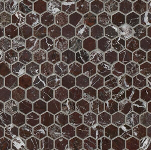 Rosso Levanto Hex Mosaic