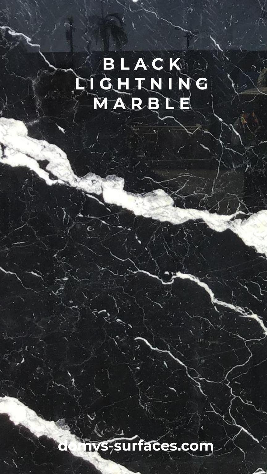 Black Lightning Marble Slab