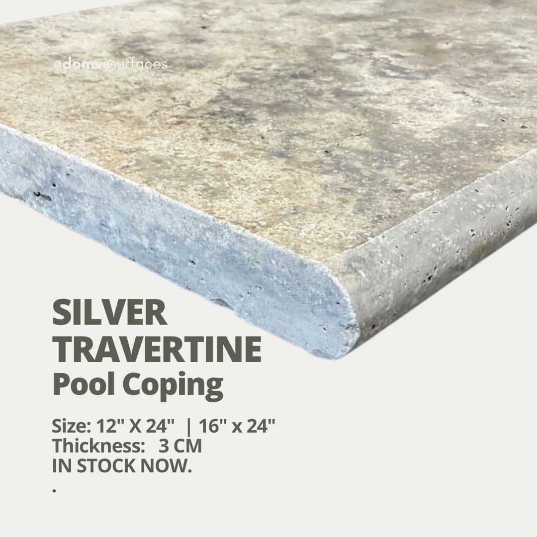 Silver Travertine Pool Coping Bullnose Tumbled 3 CM DOMVS SURFACES.JPG.jpg