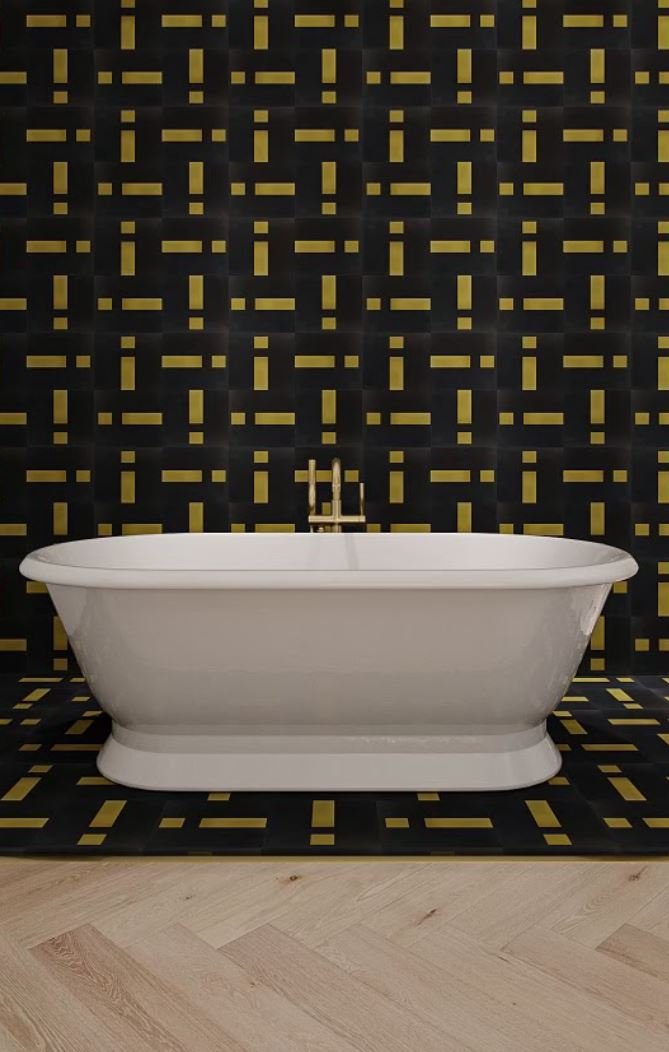 Sensuale Brass Inlay Nero Oro Cement Tile Ryan Saghian.JPG