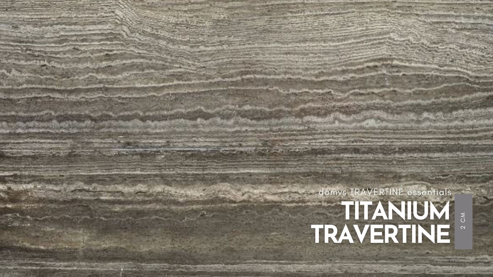 Titanium Travertine Slab | Veincut  | 2 CM