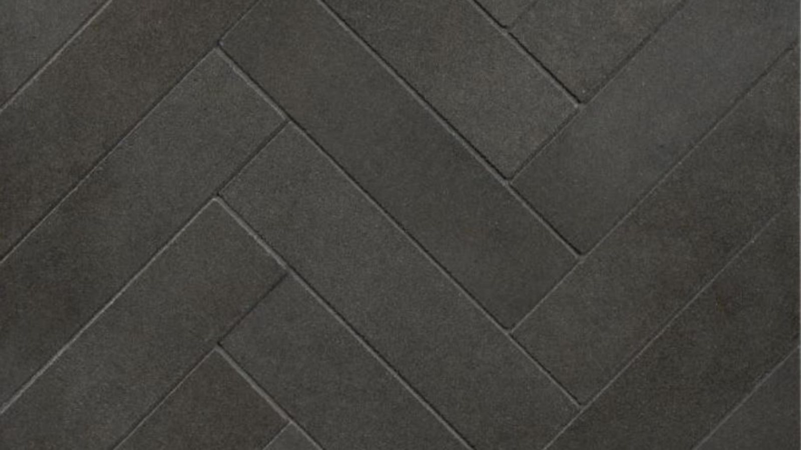 Black Basalt Herringbone | 3" x 12". 1.5" x 6"