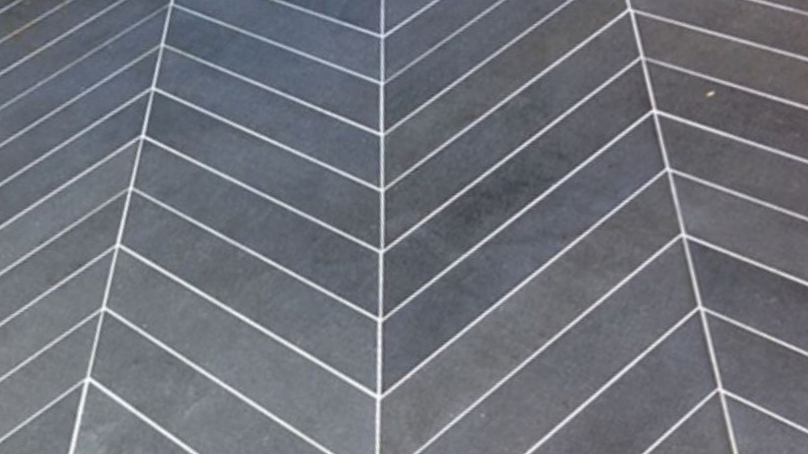 Gray Basalt Chevron Tile | 3" x 24"