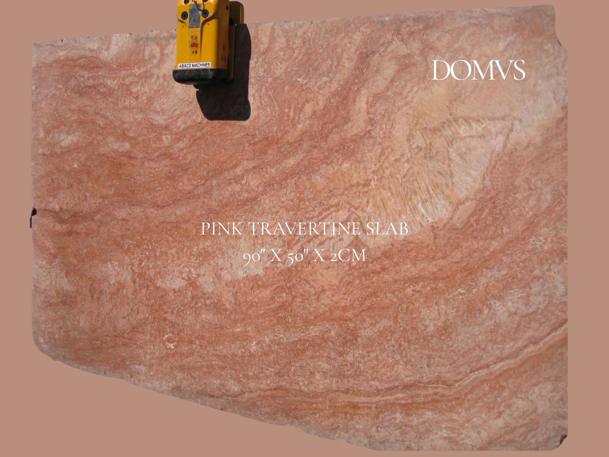 Pink Travertine Slab | Veincut, Honed and Filled. In Stock Now. We Ship Nationwide!
