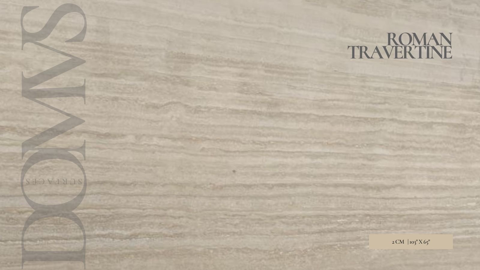 Roman Travertine Slab - Honed and Filled. In Stock Now.