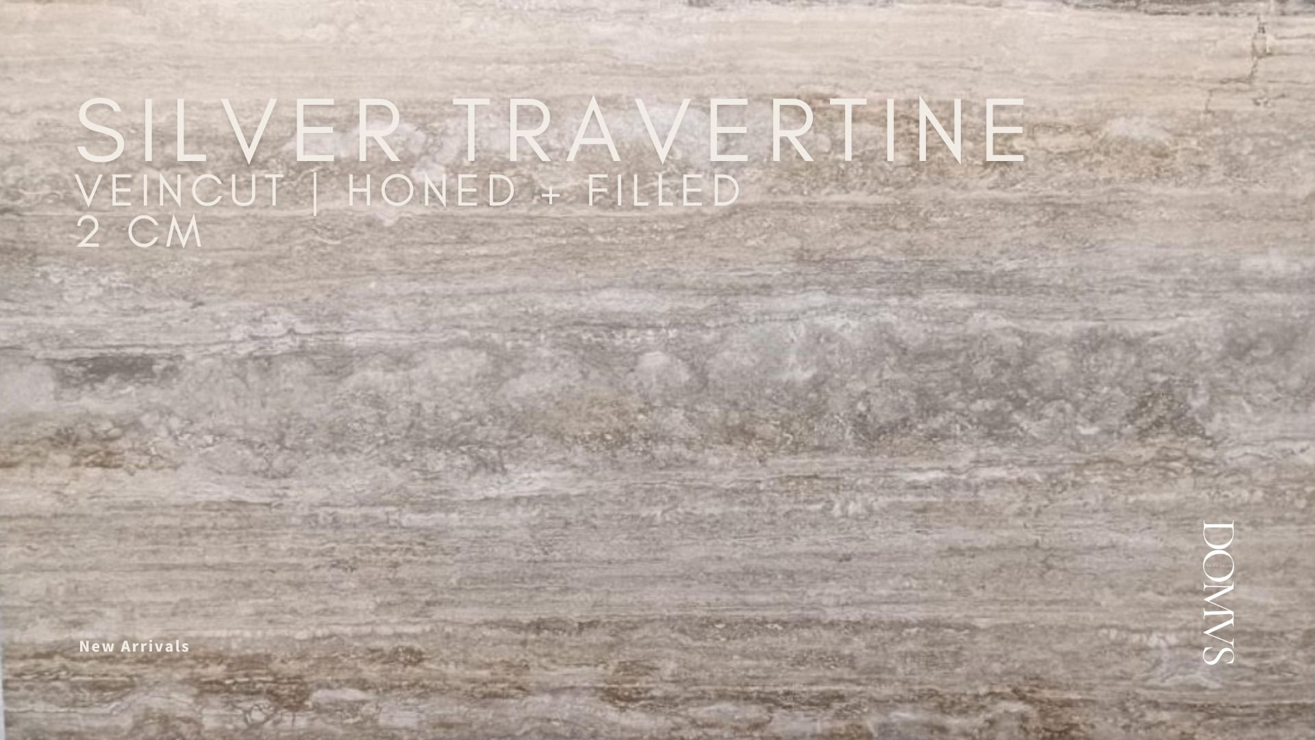 Silver Classic Travertine Slab | Veincut, Honed and Filled. In Stock Now. We Ship Nationwide!