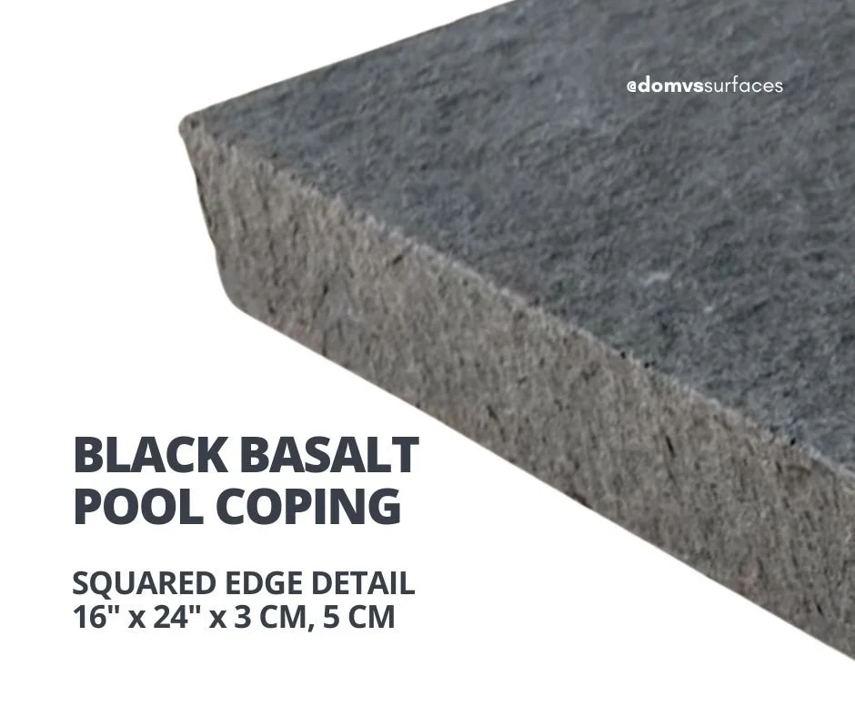 Pool Coping Natural Stone and Porcelain In Stock Now! — DOMVS Surfaces