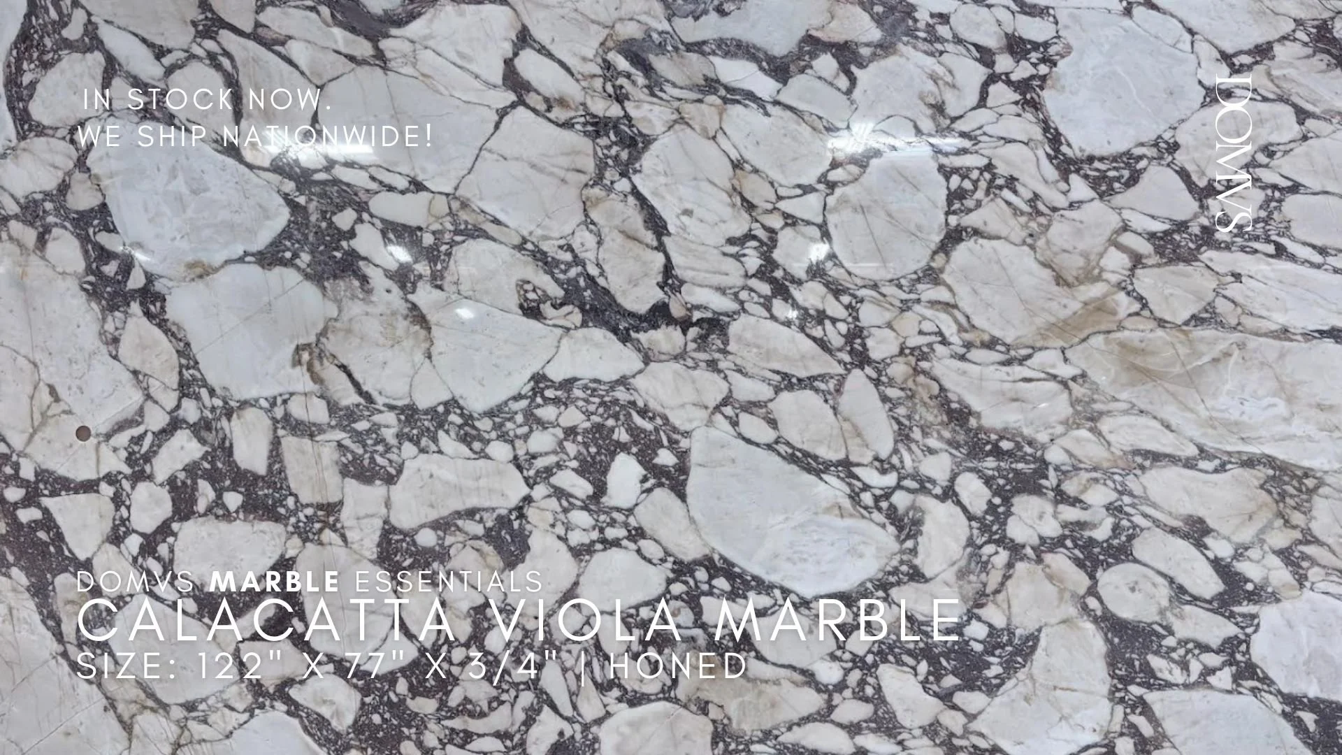 Calacatta Viola Marble Slab. In Stock Now.