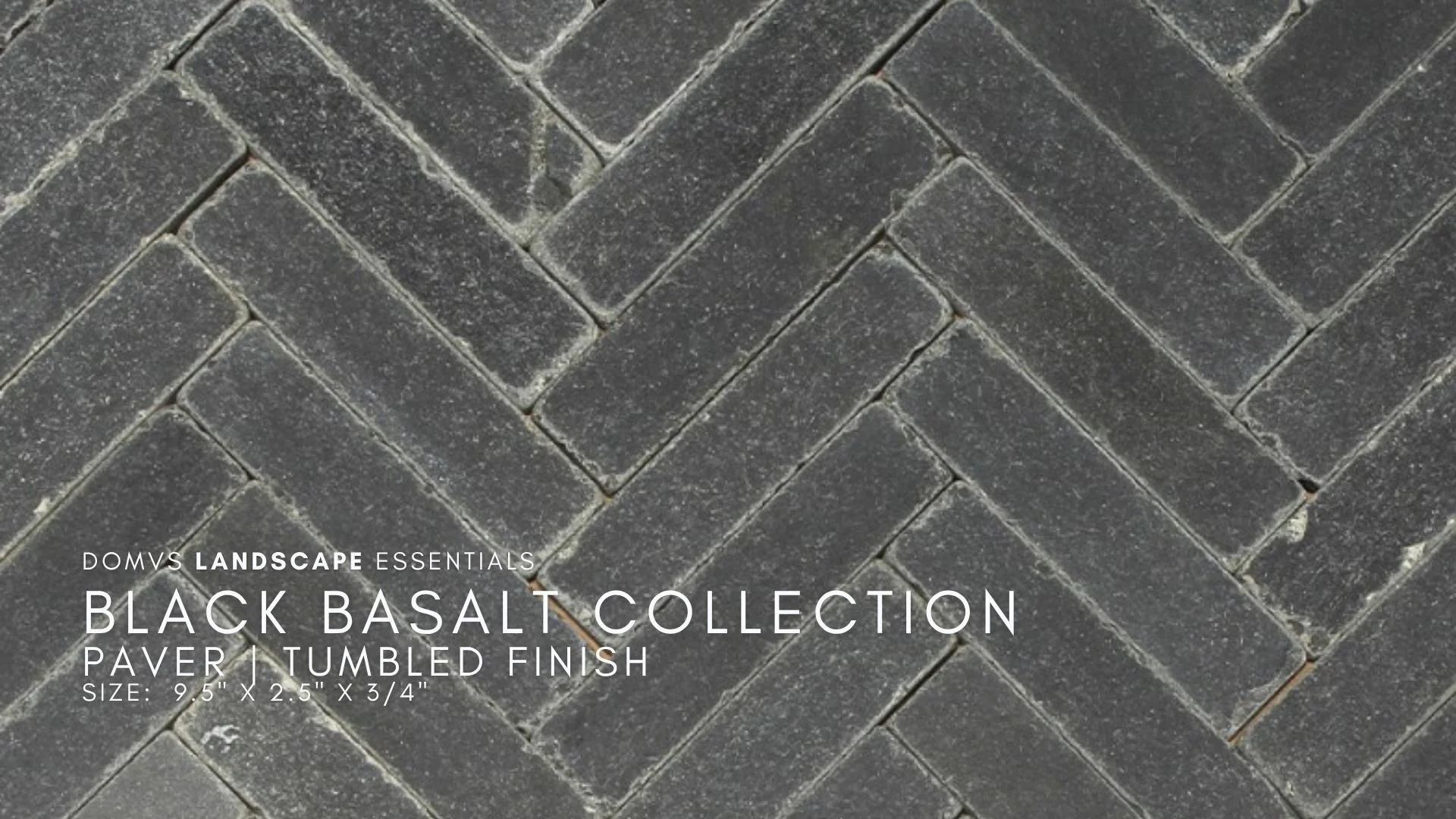 Black Basalt Paver Tumbled 9.5" x 2.5" x 3/4". In Stock Now. We Ship Nationwdide!