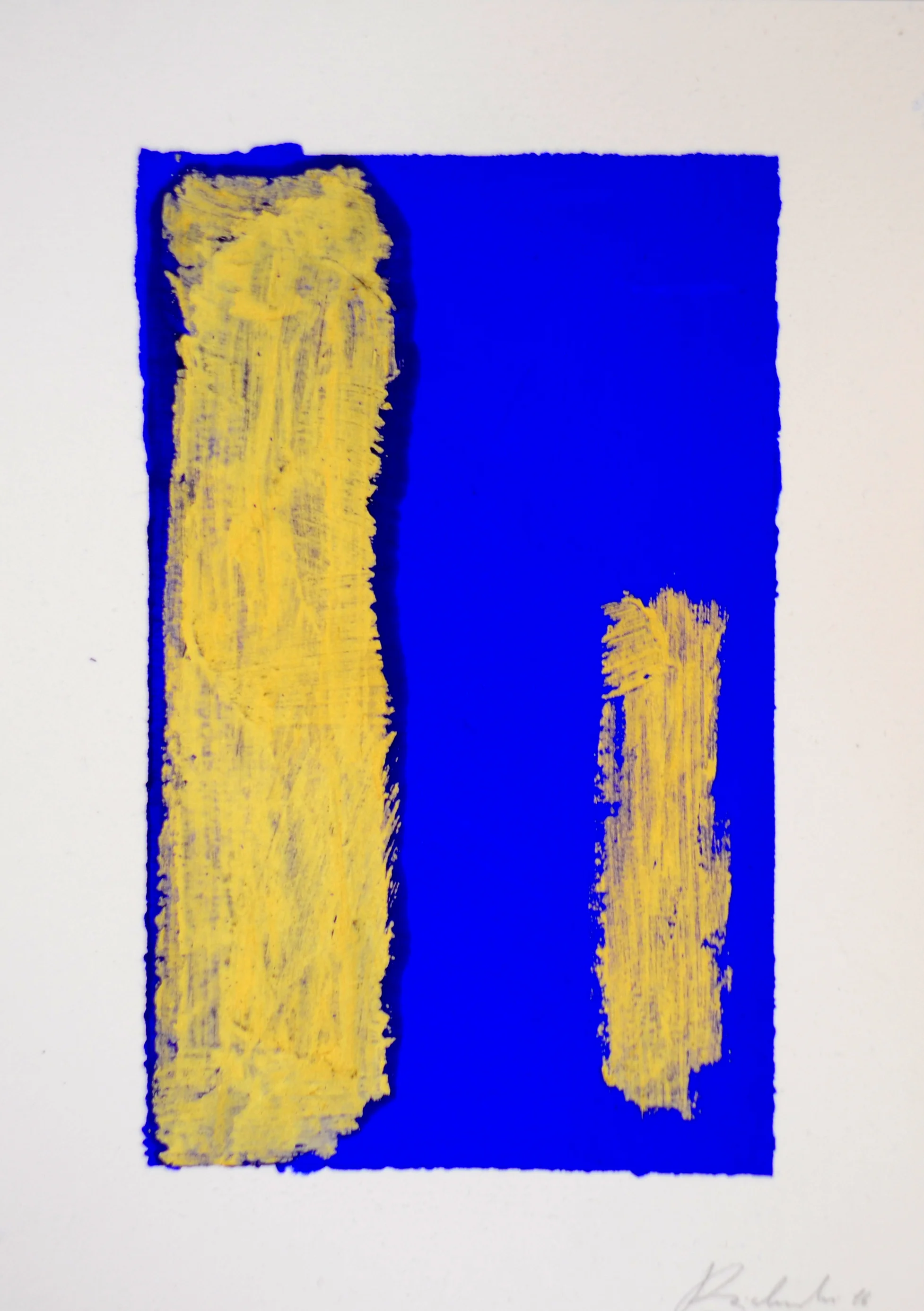 Disegno per un'Annunciazione - 2016 Pigmento acrilico e oil stick su carta 21 x 14,8 cm Collezione Privata